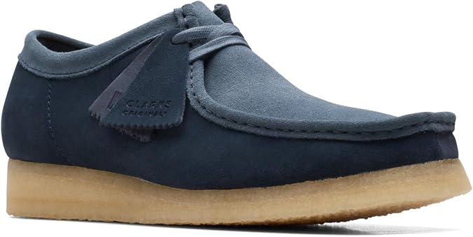 Clarks Original Men's Wallabee Moccasin Shoes, Navy Combi, Size 13, Made in Vietnam