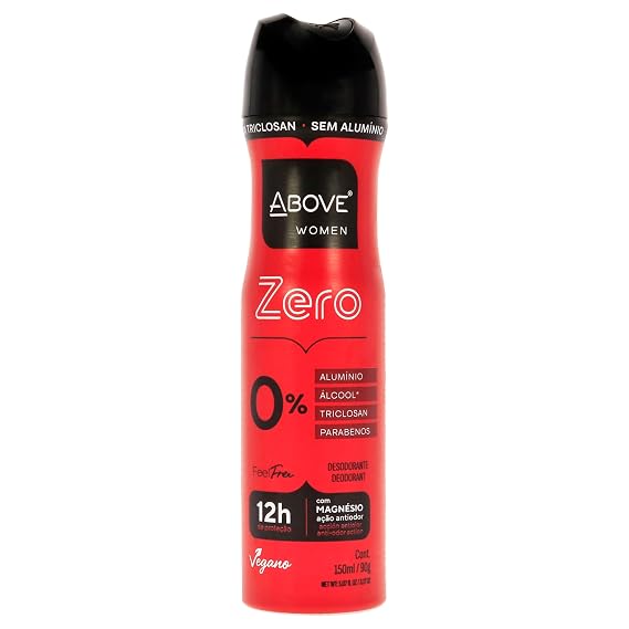 ABOVE Feel Free Zero - 12 Hours Antiperspirant Deodorant Spray for Women - Sensual and Floral Fragrance - Controls Sweat and Underarm Odor - Mint, Peach, and Apricot Notes - No Alcohol - 3.17 oz