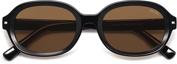 SOJOS Retro Trendy Oval Round Polarized Sunglasses Womens Mens, 80s 90s Vintage Sunnies SJ2603