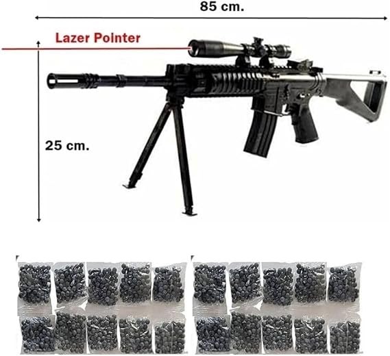 Generic BONCUKLU LAZERLİ TÜFEK 20 Paket Boncuk Hediye gnsRKFaz131