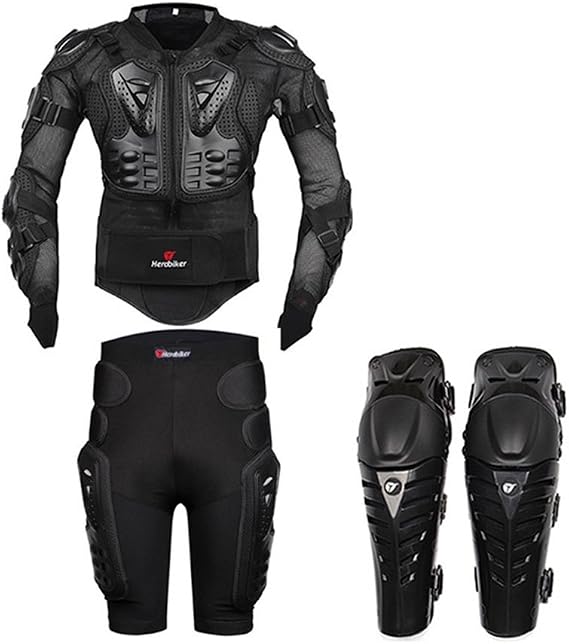 Motorcycle Body Armor Motocross Armour Motorcycle Jackets+ Gears Short Pants+protective Motocycle Knee Pad