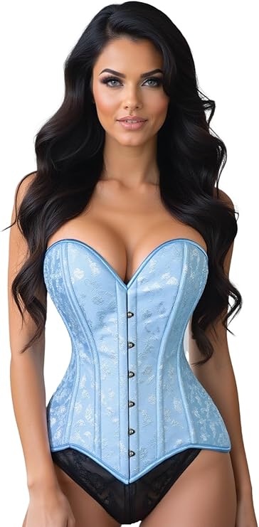 Daisy corsets Women's Daisy Corsets Womens Brocade Overbust Corset Top Cincher W/Busk Closure