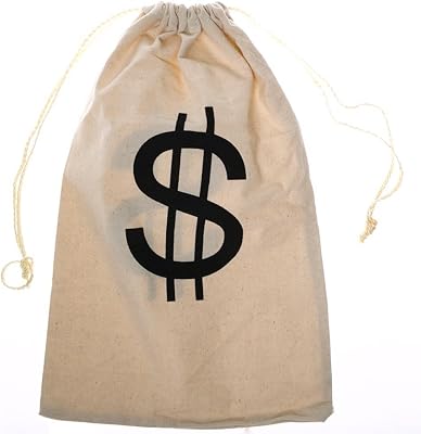 Large $ Money Drawstring Bag
