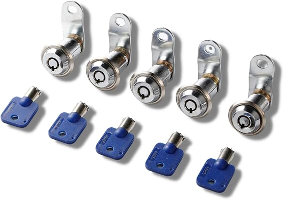 5 pcs 19mm Tubular Cam Lock 7/8'' length for Pinball Arcade Machine Door Lockers Cupboards Drawers Cabinet Toolbox (19mm)