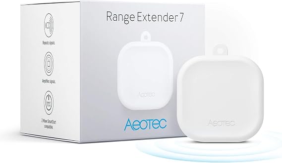 Z-Wave Hub Range Extender - Aeotec Range Extender 7 - Improves Performance and Range of Your Z-Wave Hub - SmartThings, Hubitat, Alarm.com, Ring, and More - Gen7 (One Pack)