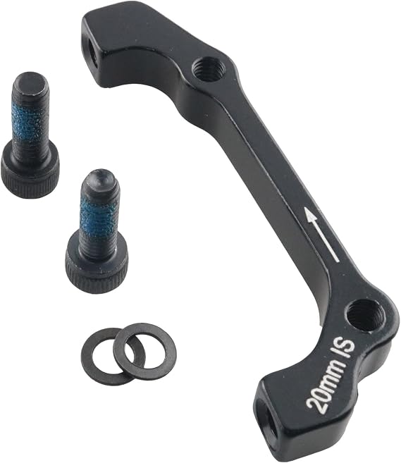 20mm Disc Brake Caliper Mount Adapter is to PM for Front 180mm Rear 160mm (1 x Bicycle Disc Brake Adapter + 2 x Screws + 2 x Spacers)