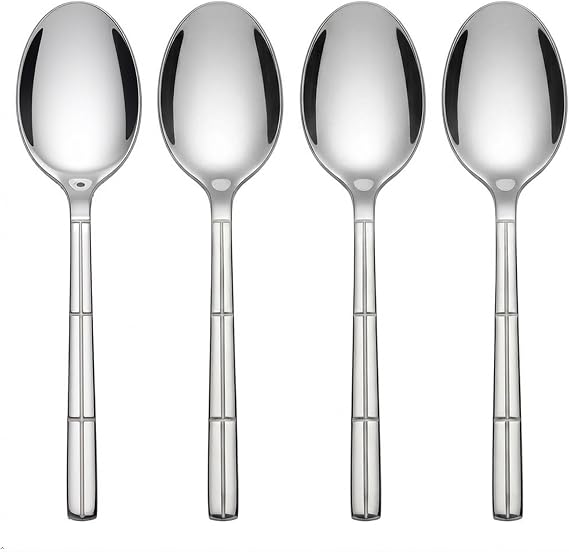 Stainless Steel Flatware Dessert Spoon, Set of 12