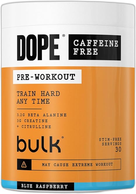 Dope Caffeine-free Pre-Workout Powder Blue Raspberry 510 g