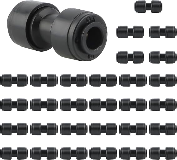 Kalolary 30Pack Quick Connect 1/4" Drip Irrigation Coupling Fittings