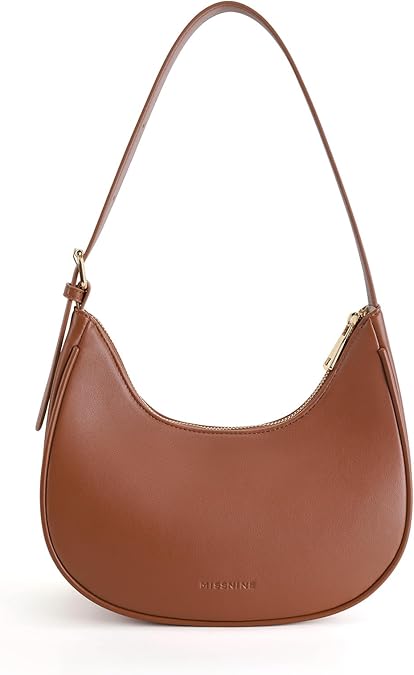 Missnine Shoulder Bag Purses for Women Small Handbags Mini Clutch Purse with Adjustable Strap Trendy Hobo Underarm Crescent
