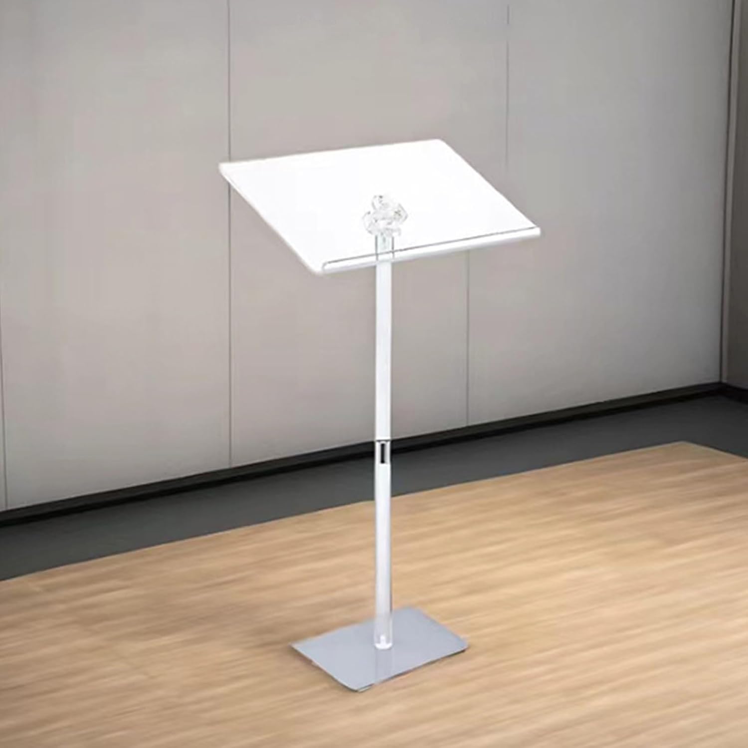 Bright Acrylic Podium, Presidents Meeting Main Table, Speech Stand, Elevating Podium, Moderator Stand, Church Pulpit, Portable Podium, Modern School Classroom Podium for Church, Concert, Speech,