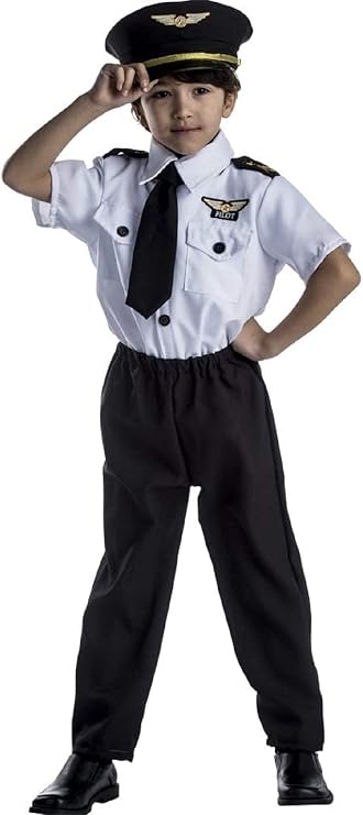 Dress Up America Pilot Costume for Kids - Airline Captain Uniform - Career Day Dress Up for Children