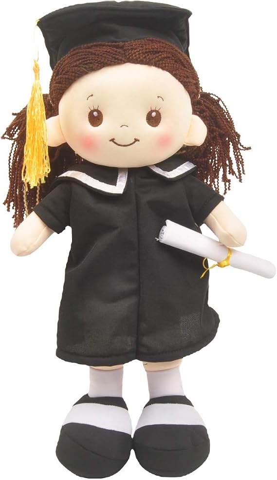 Linzy Congratulation 17"" Lea Graduation Doll, Black (L-95750)
