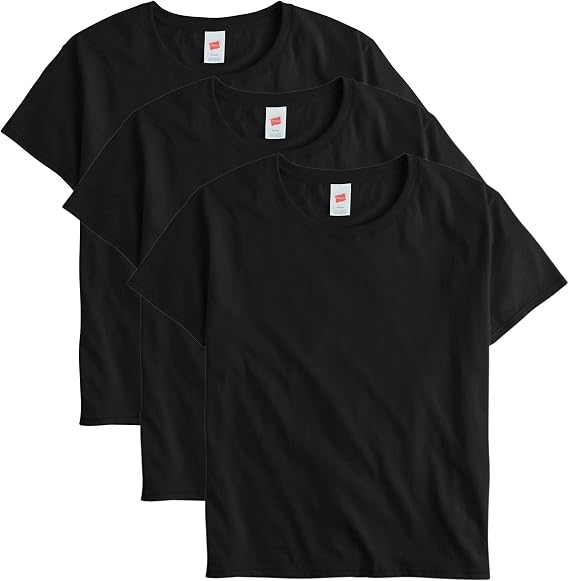 Hanes Womens Essentials Oversized T-Shirt Pack, Cotton Tee for Women, Relaxed Fit, 3-Pack