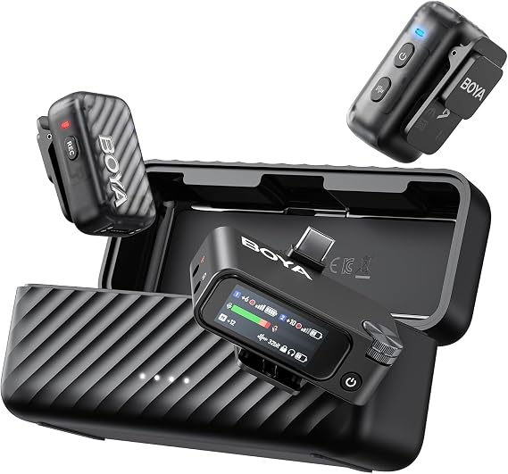 BOYA BOYAMIC 2 Wireless Lavailer Microphone for iPhone, Android, Camera