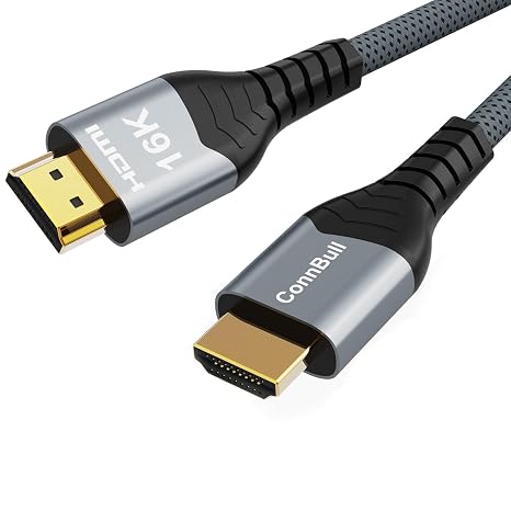 HDMI 2.2 Cable 96Gbps 2 m 8K/16K Ultra High-Speed HDMI 2.1 Compatible Supports 16K@60Hz 8K@240Hz 4K@480Hz & VRR eARC HDR10+ Dolby Atmos for graphics cards PS5 Xbox Soundbar Monitor