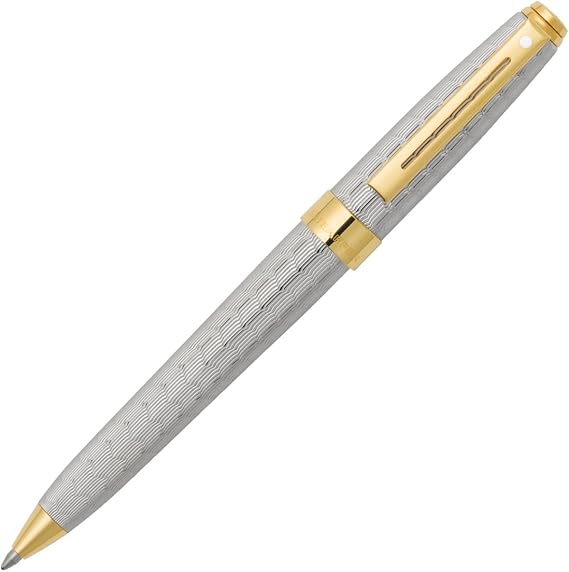 Sheaffer Silver plate Prelude Signature with Engraved Snakeskin Pattern and 22K Gold Plate Trim Ballpoint (9170-2)