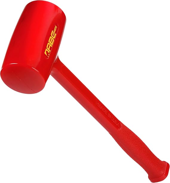 ABC HAMMERS 53 oz Dead Blow Hammer, 15.3" Length, Steel Shot Filled Head
