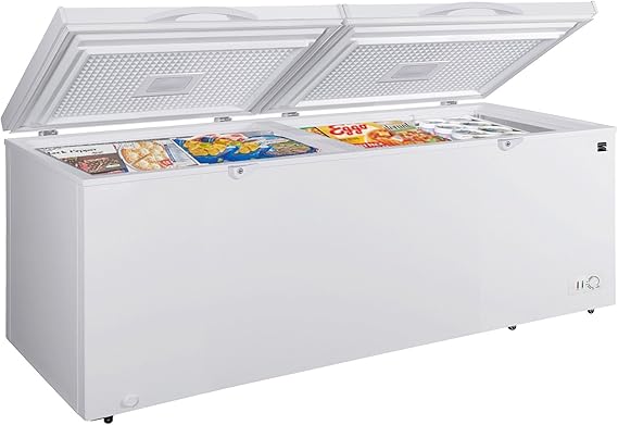 Kenmore Deep Freezer - Convertible Refrigerator/Chest Freezer, 2 Hanging Basket, Garage Ready, Meat Storage, Front Drain, Congelador For Home, Apartment, Basement, Cottage 21.0 Cubic Feet, White