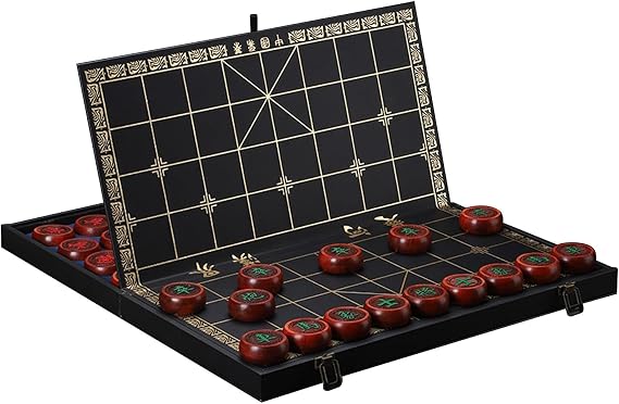 Chinese Chess Set With Rosewood Pieces And Foldable Chessboard 2 Player Strategy Board Games Travel Board Game Set(4.8cm/1.9in)