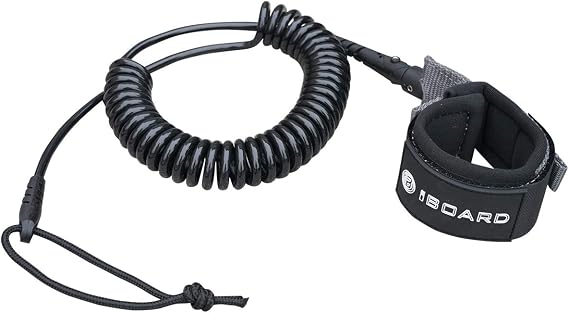 10Ft Coiled Paddle Board Leash 5.5mm Surf Leash for Longboard, Surfboard & Paddleboard