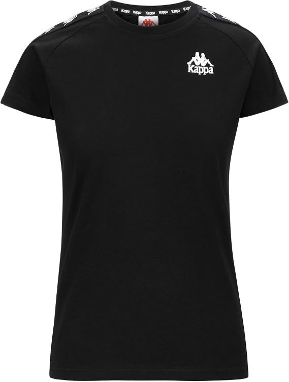 KAPPA IT Girls' Regular Fit Raglan Sleeve T-Shirt - Black, 8Y