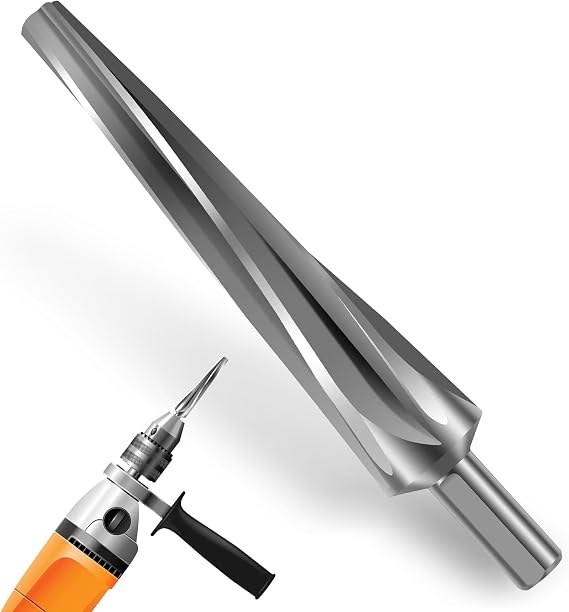 7 Degree Ball Joint Tapered Reamer 6542 Multi-Use Shank Drilling Tools 1-1/2 Per Foot High-Speed Tool Tapered Reamer Tie Rod