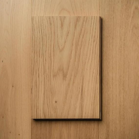 Flooret 12 Cut Sample Provence Natural Hardwood Plank Flooring | Professional Glue or Nail Installation, Real Wood Wear Layer, and Refinishable | Umbria 7.5"