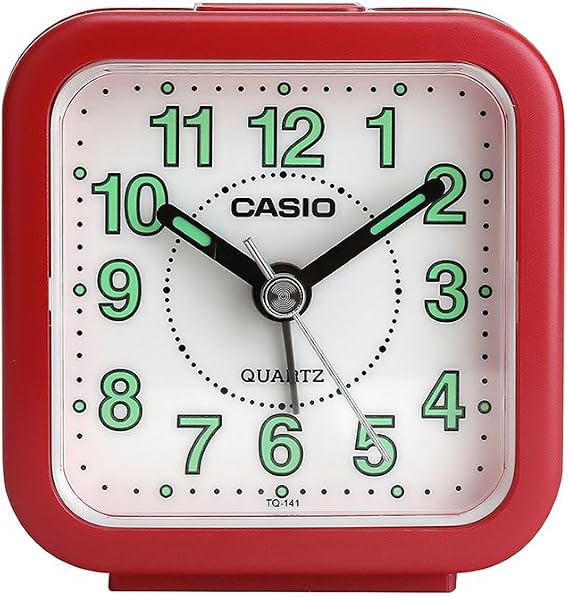 Casio TQ-141-4DF Masa Saati, Kırmızı, Standart