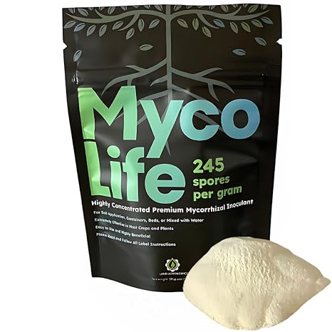 MycoLife 5X Highly Concentrated Mycorrhizal Inoculant Root Stimulator/Enhancer. Get Access to More nutrients, Healthier Plants and Better Crops!