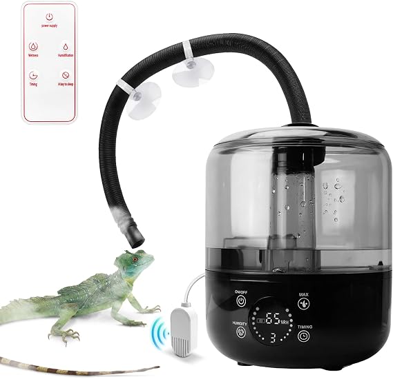 3L Reptile Fogger, Humidity Sensor, Timing System, 3 Mist Levels