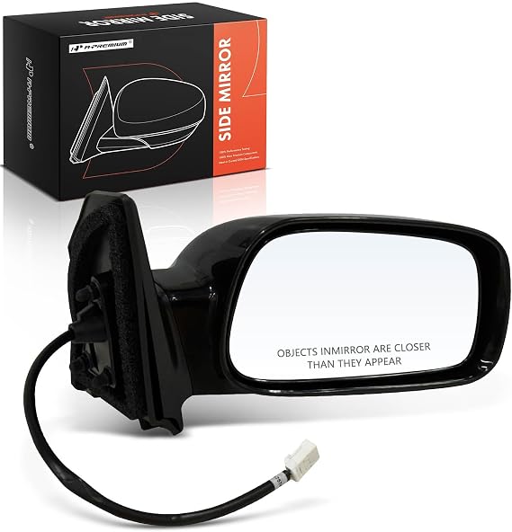 A-Premium Passenger Side Power Door Mirror Compatible with Toyota | for Corolla 2003 2004 2005 2006 2007 2008 - Non-Heated Non-Folding Black Outside Rear View Mirror - Replace# 8791002380