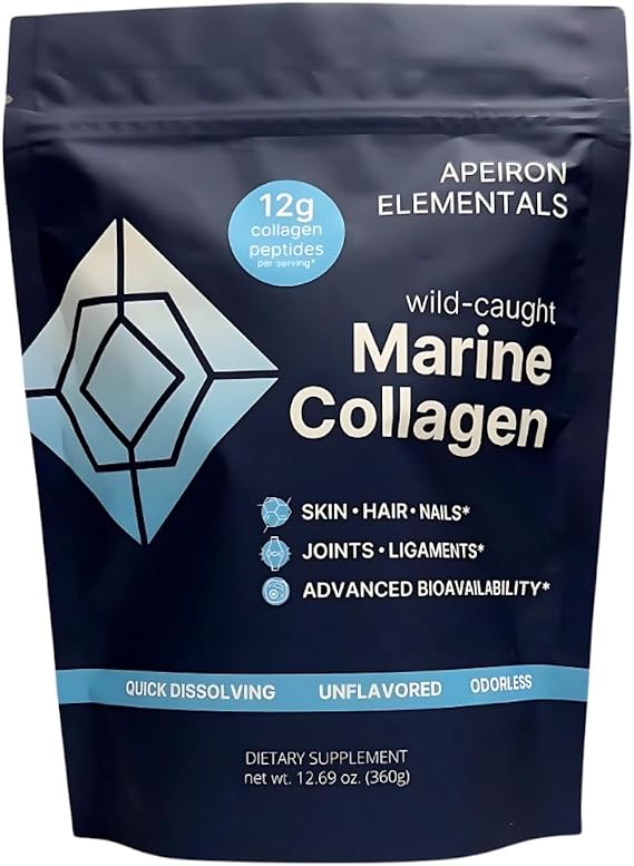 Hydrolyzed Marine Collagen Peptides Powder - Sourced from Wild-Caught Fish, Pescatarian Friendly, Keto Certified & Non-GMO - Easy to Mix - Single Ingredient (30 Servings)