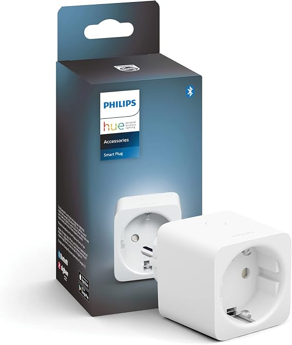 Smart socket for Philips Hue Hue light systems, smart socket to control lamps, voice control and compatible with application from anywhere, white [Energy Class G]