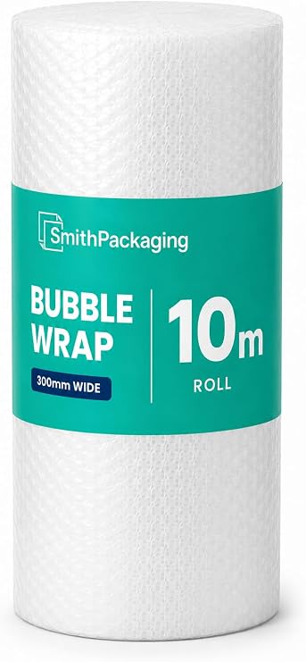 SmithPackaging Large Bubble Wrap Roll 300mm x 10m - Small Air Bubbles Packaging for Moving House & Packing Storage Boxes