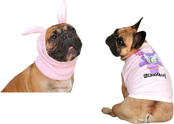 Dog Easter Shirt - L and Bunny Muff
