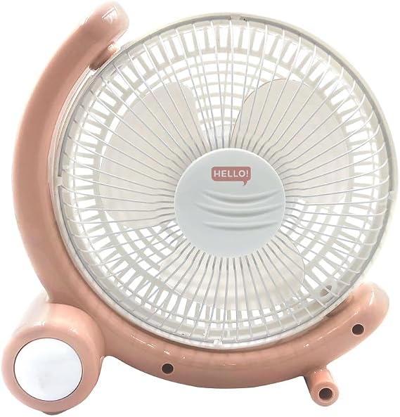 HELLO! 7 Desk Fan Pink 360 Tilt, 2-Speed, Ultra Quiet, Lightweight, Wall-Mountable Personal Fan for Desk, Bedroom, Tabletop, Small Spaces