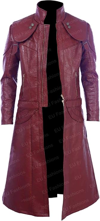 Fancyd Men Devil 5 Gaming Cosplay Costume Maroon Coat