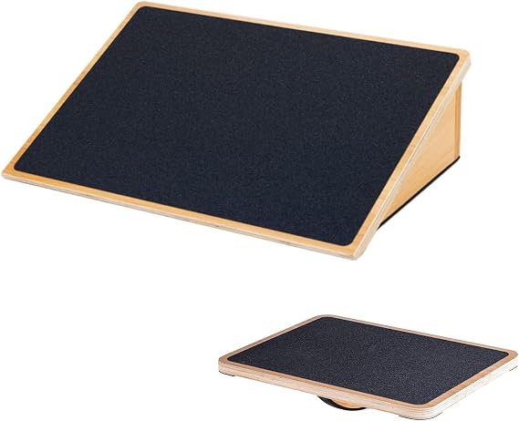 StrongTek Ultimate Strength & Stability Bundle Slant Board & Wooden Balance Board Set