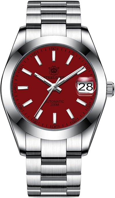 Steeldive SD1934, Smooth Bezel, Red, NH35, Lume,200m Diver, Diving, BNIB