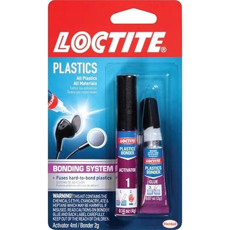 Loctite Super Glue Plastics Bonding System, Clear, 0.21 fl oz Kit, 1 Pack