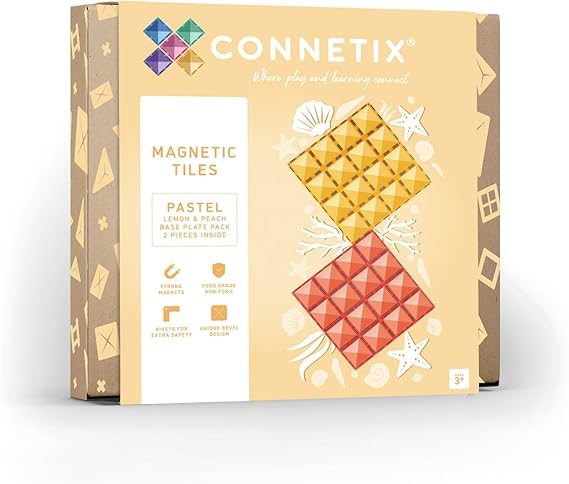CONNETIX Pastel Manyetik Fayans Taban Plakası Paketi, 2 Adet