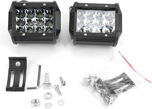 LED Work Light, 1 Pair 1V 48V 4inch 4 Row 36W Universal Working Light Bar Driving Lamp for Trucks Forklifts Off Road Vehicles Engineering Vehicles Cars Ships Motorcycles
