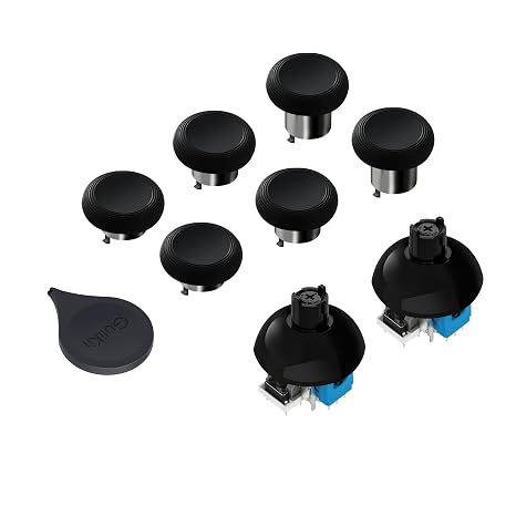 GuliKit 720 Adjustable Tension TMR Magnetic Joystick Replacement Kit | for PS4 DualShock Controller, Anti-drift Stick Repair Module with 3 Pairs Thumbstick Caps, Soldering Required