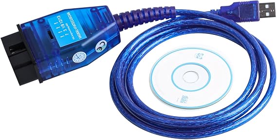 OBD2 Diagnostic Cable USB for V-W, Au-di, Sk-oda and Seat, Car ECU Scanner USB Cable Compatible for VAG KKL 409 FT232RL Software with Switch