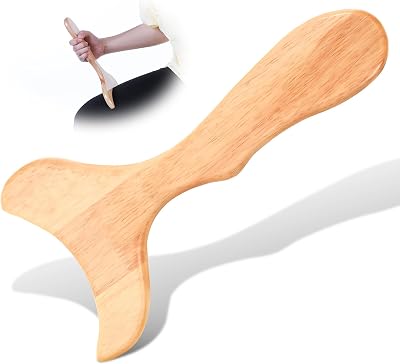 Wooden Massage Tools, Wood Lymphatic Drainage Massager, Wood Therapy Tools Handheld Gua Sha Tools, Wood Body Sculpting Tools for Cellulite Reduction, Muscle Tension Relief, Body Contouring