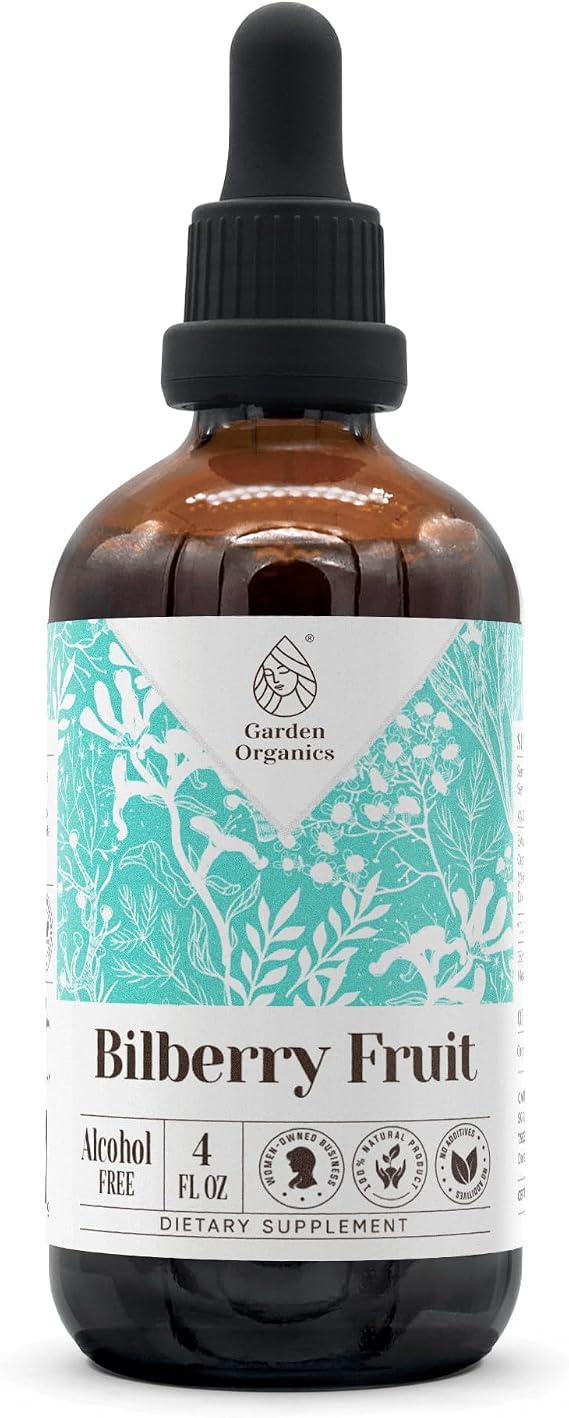 Bilberry Fruit Alcohol-Free Natural Tincture Extract, Immune System Booster, Liquid Drops Made from 100% Bilberry (Vaccinium myrtillus) Dried Fruit (4 fl oz)
