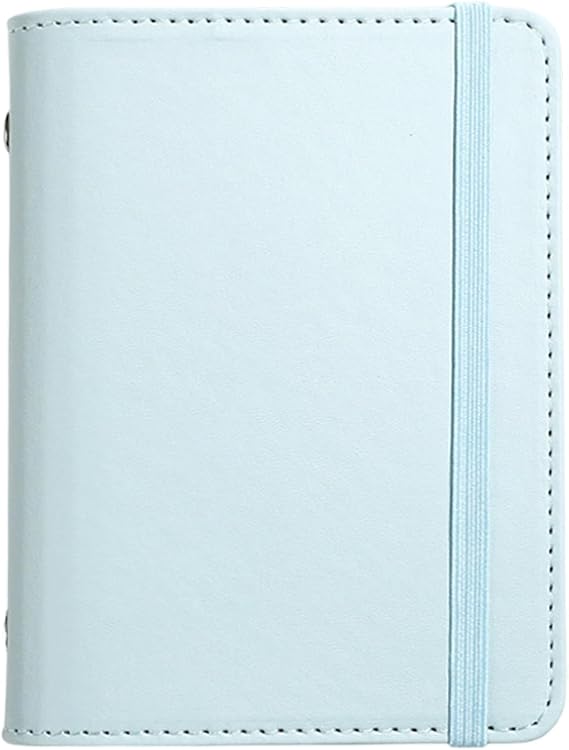 Size Binder Journal with 80 Sheets and Elastic Strap Closure 5-Rings PU Binder Cover for Planning Journaling Dense Writing Notebook