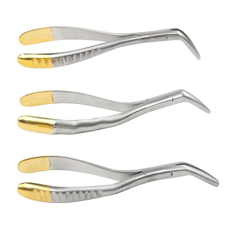 3PCS/Set Dental Root Forceps Set Minimally Invasive Broken Root Extractor Include Upper Jaw Lower Mandible Universal