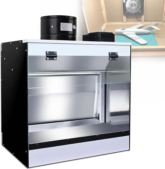Craft Table Airbrush Booth,Airbrush Spray Booth,Airbrush Spray Booth Kit with Water Curtain Exhausting Air,Multiple Filters,for Model Nail Art Pottery 40 * 50 * 40cm